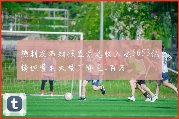 热刺发布财报显示总收入达5653亿镑但营利大幅下降至1百万
